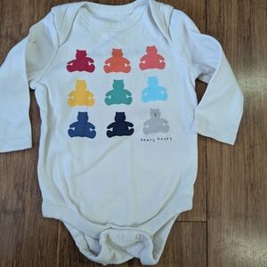 GAP Colorful gender neutral Bear Print Baby Bodysuit
